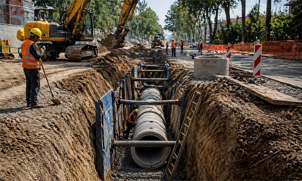 kanalizasyon kazı işleri