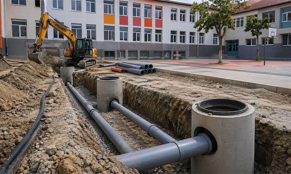 okul altyapı kanalizasyon işleri