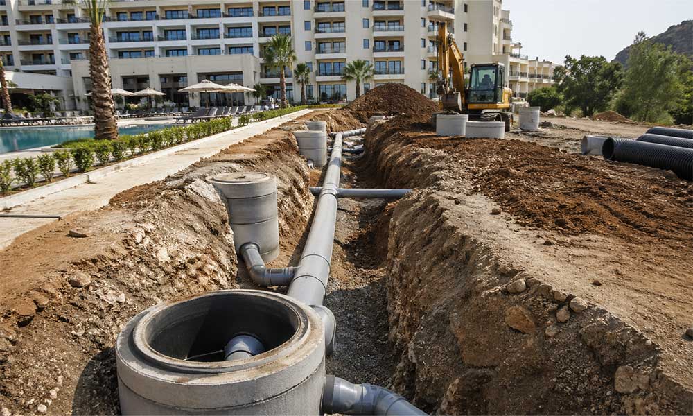 otel altyapı kanalizasyon işleri