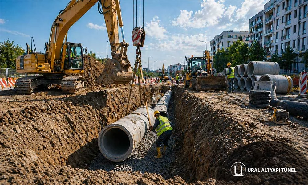 İstanbul kanalizasyon hattı döşeme saha uygulaması 6