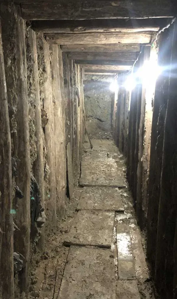 Kanalizasyon tüneli tahkimatlı kazı güzergâhı