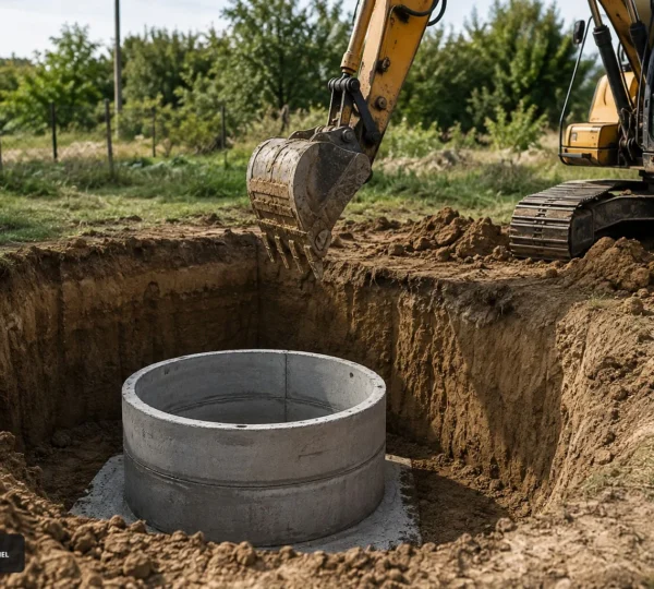 Beton logar gövdesi saha montajı