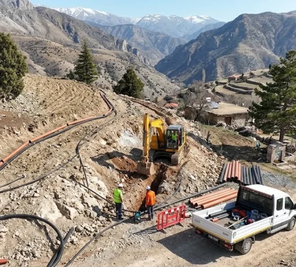 Derin kazıda logar ve hat uygulaması